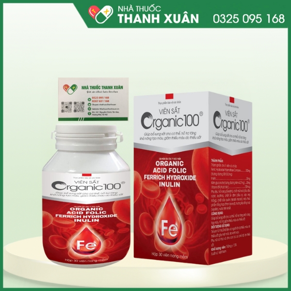 Viên sắt ORGANIC 100 bổ sung sắt cho cơ thể